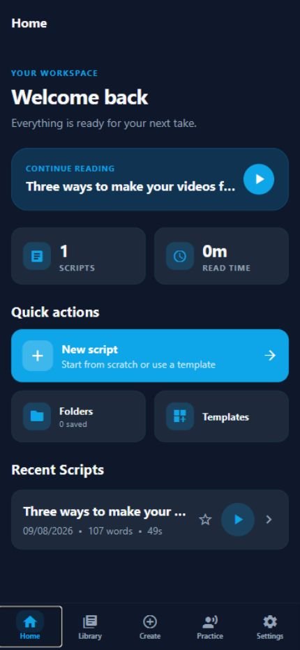 FlowPrompt workspace with a saved creator script